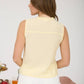 Lace Front Tie Sleeveless Blouse