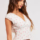 Floral V-neck Open Back