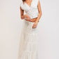 Floral V-neck Open Back