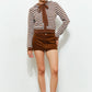 Stripped Hoodie Cardigan