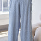 Striped Wide Leg Smocked Pants