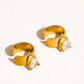 Jessenia 18K Gold Non-Tarnish Pear Crystal Cuffs