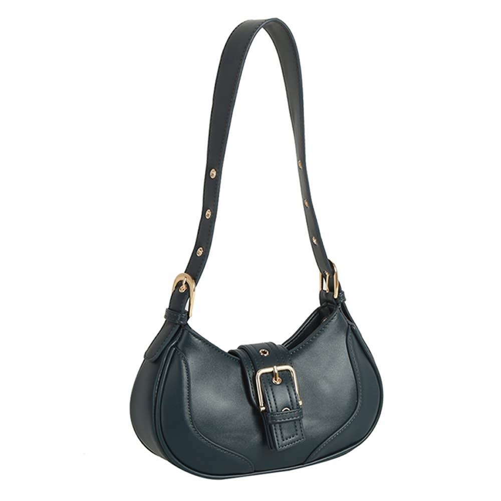 Buckle Crescent Shoulder Bag