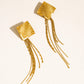 Cancale 18K Gold Non-Tarnish Geometric Tassel Drop Earrings