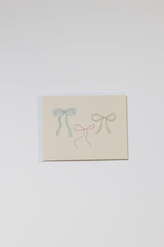 Ribbon Bow Greeting Card