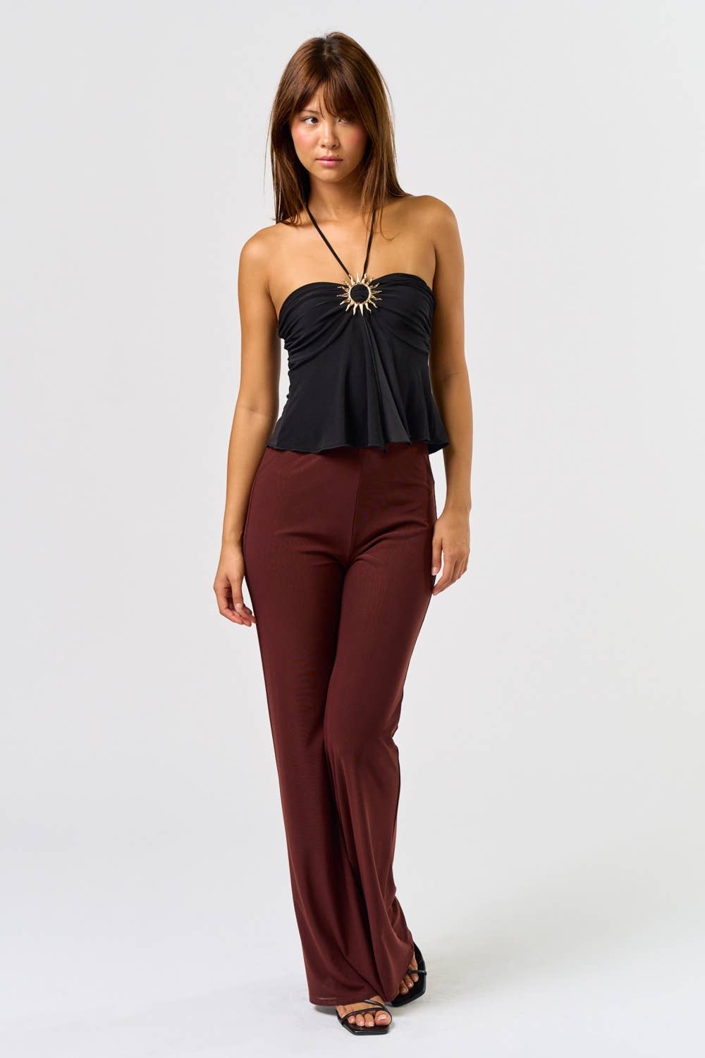 Sun Metal Hardware Halter Top