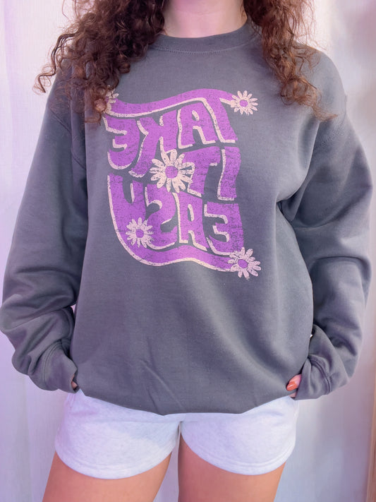 Take It Easy Grey Crewneck