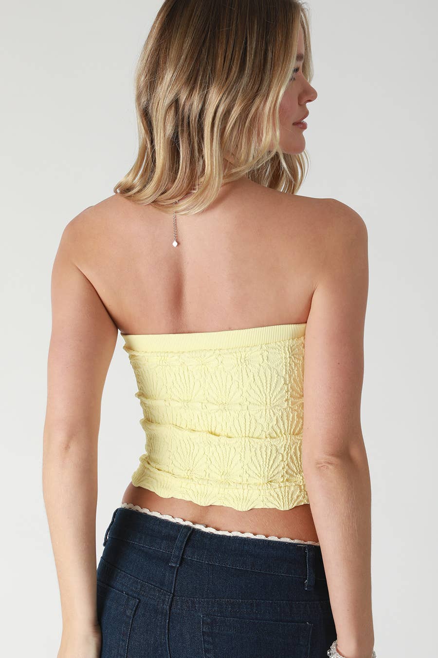 Lace Textured Tube Top