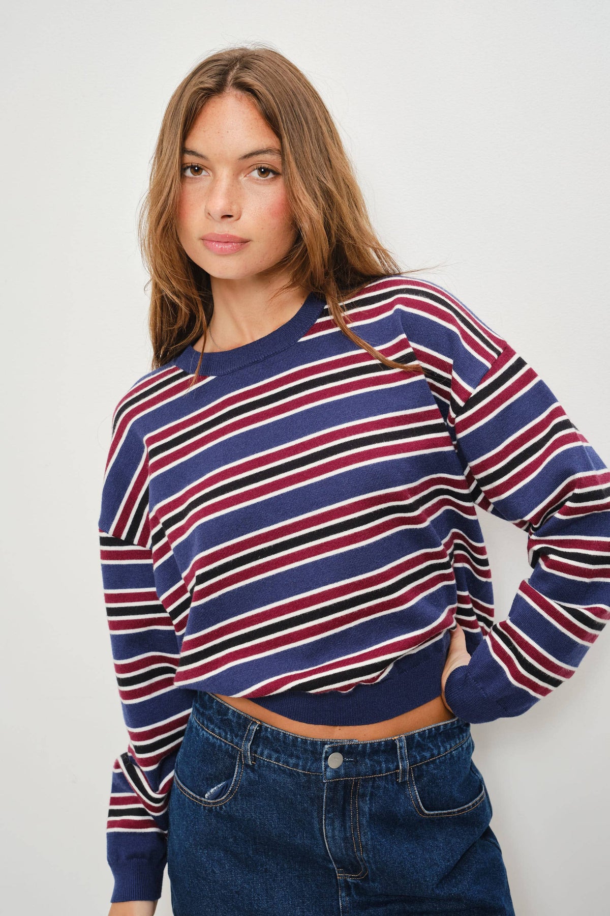 POSY STRIPED SWEATER