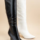 Croc Pattern Patent Finished Pointed Heel Boot
