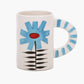 Ceramic Coffee Mug: Blue Flower