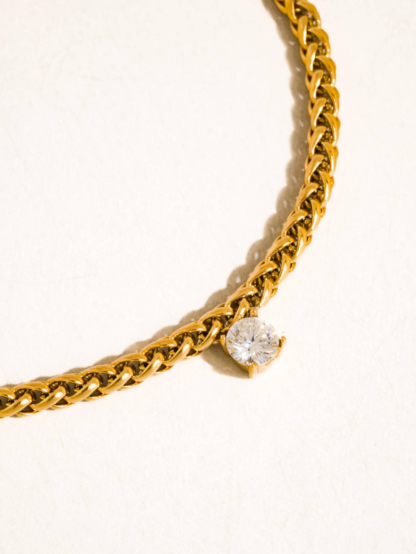 Indy 18K Gold Non-Tarnish Charm Braided Bracelet