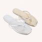 Solid Color Square Toe Thong Sandal