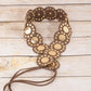 Concho Disc Link Vegan Leather Belt