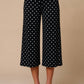 Polka Dot Foldover Crop Pants