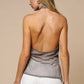 Metallic Fly Away Mesh Top