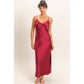 Satin V-Neck Slip Dress