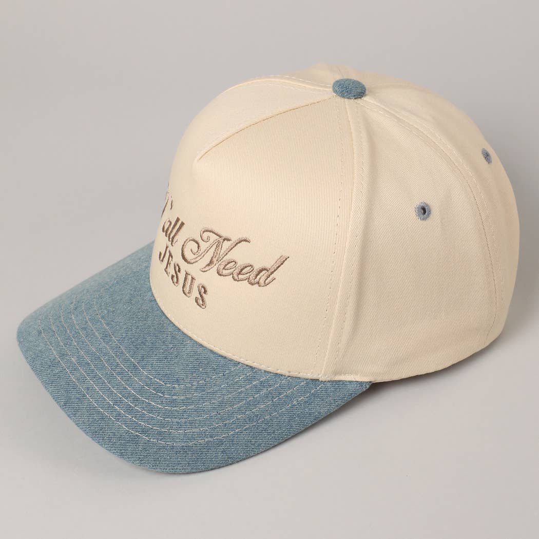 Y'all Need Jesus Lettering Embroidered Trucker Hat