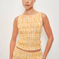 AINSLEY SMOCKED GINGHAM TANK