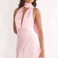 Halterneck Draped Mini Dress