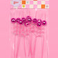 Pink Disco Straws, Groovy Bachelorette, 70s Birthday Party
