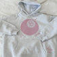 Pearl Grey Lucky You 8 Ball Embroider Hoodie