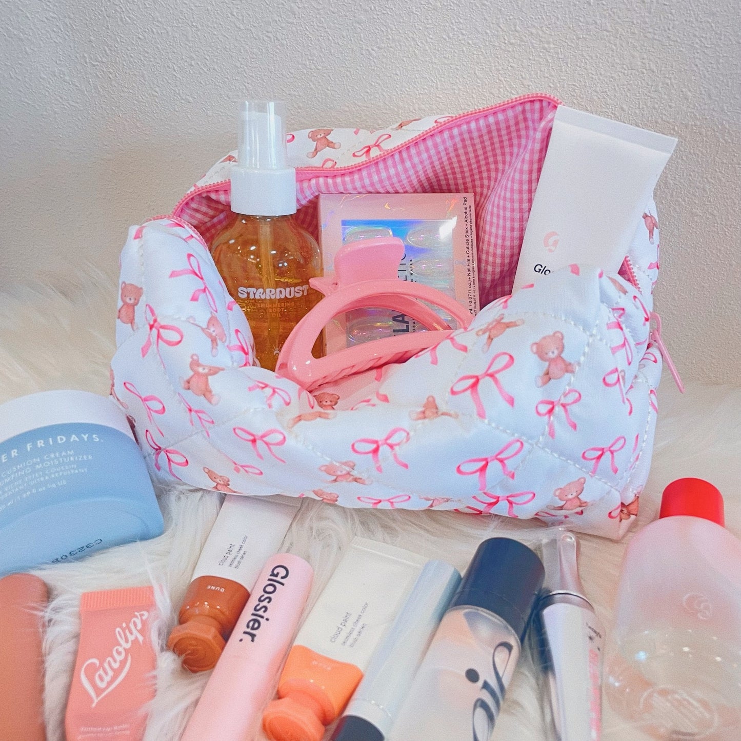 Bears + Bows Makeup Bag