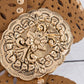 Embroidered Floral Buckle Vegan Leather Belt