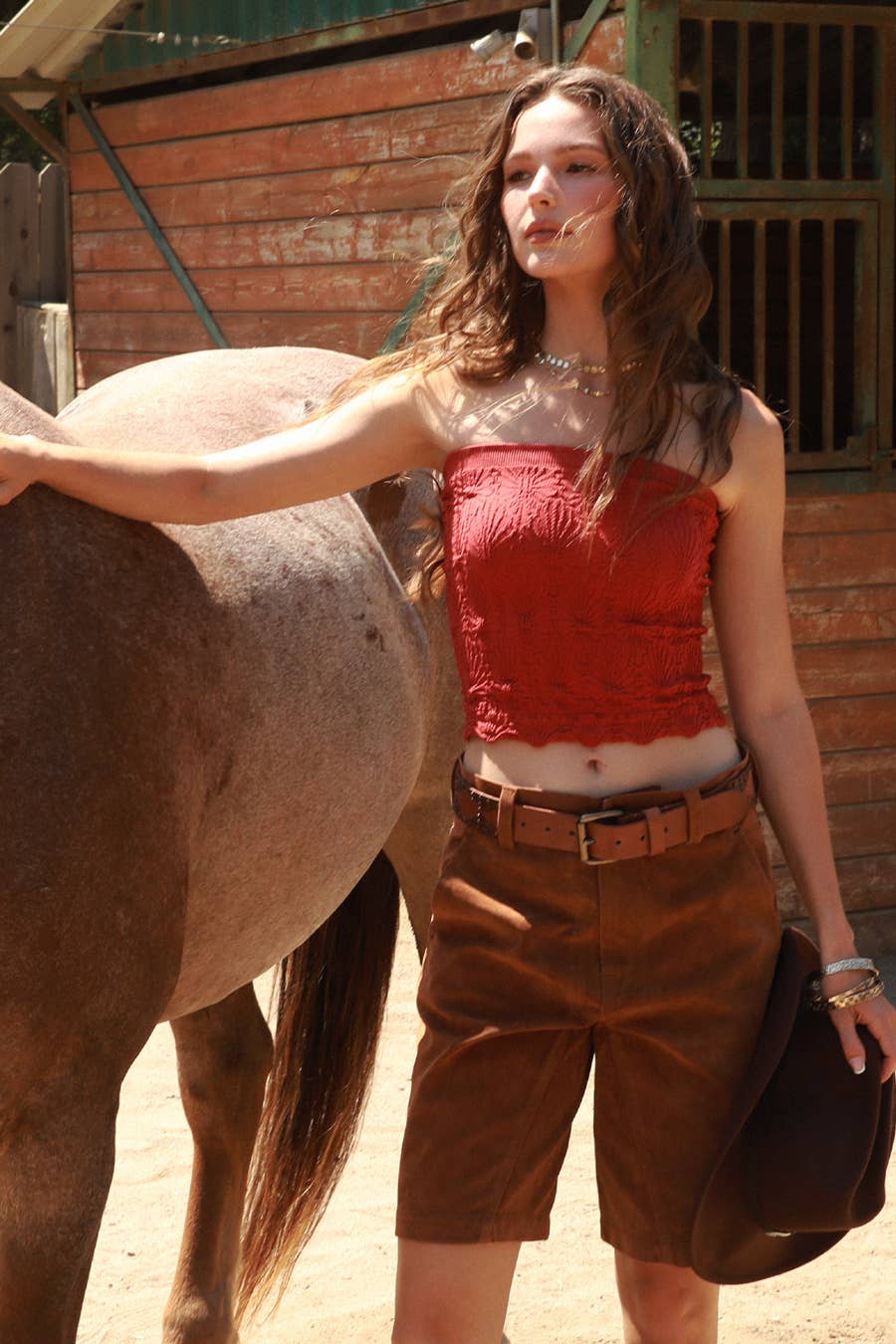 Lace Textured Tube Top