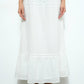 Cottage Core White Maxi Skirt