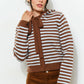 Stripped Hoodie Cardigan