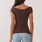 Polka Dot Boat neck Top