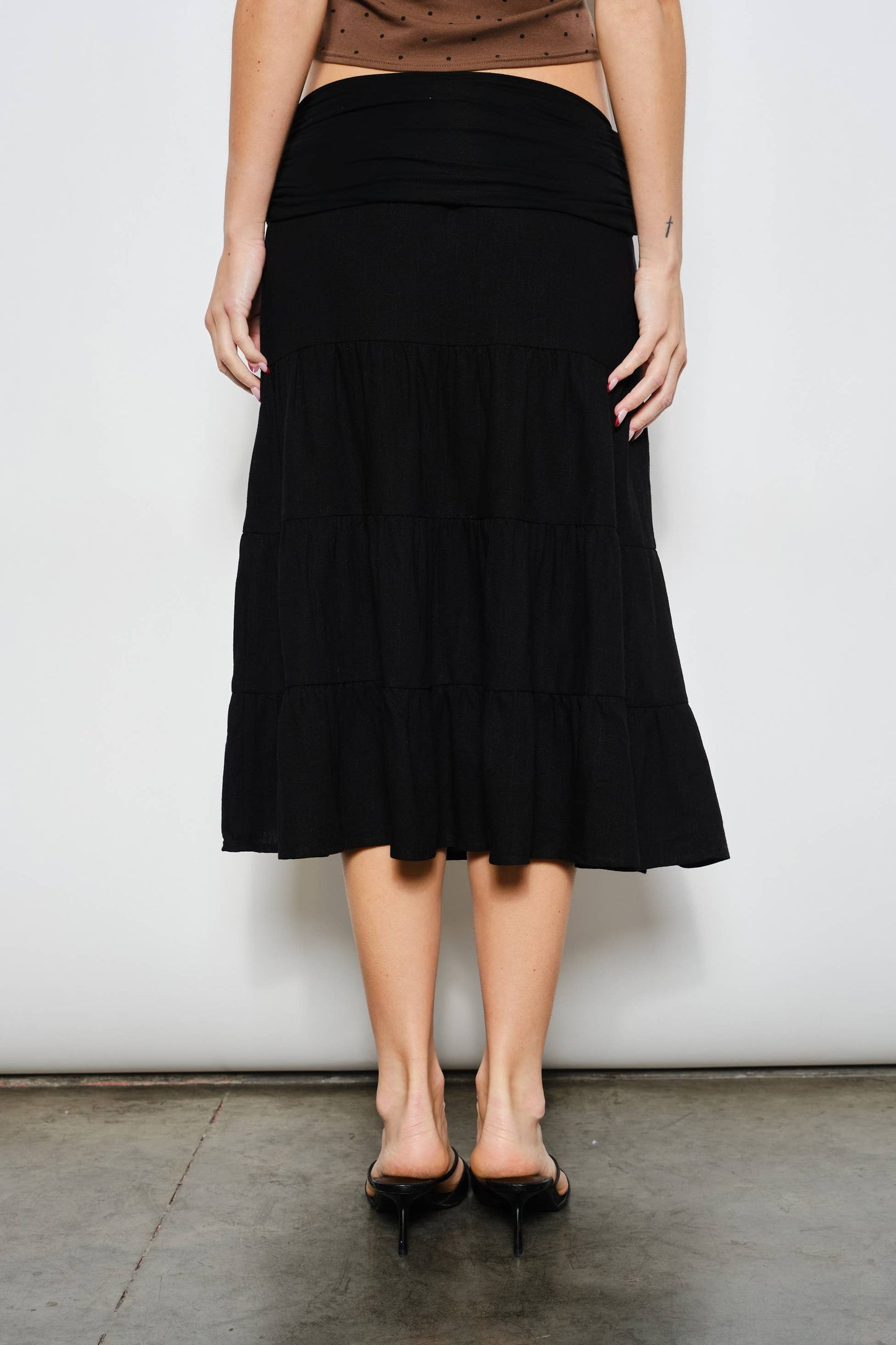 Regan Fold Over Skirt Midi