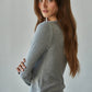 Long Sleeve Half Button Up Top