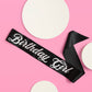 Birthday Girl Chrome Black Sash