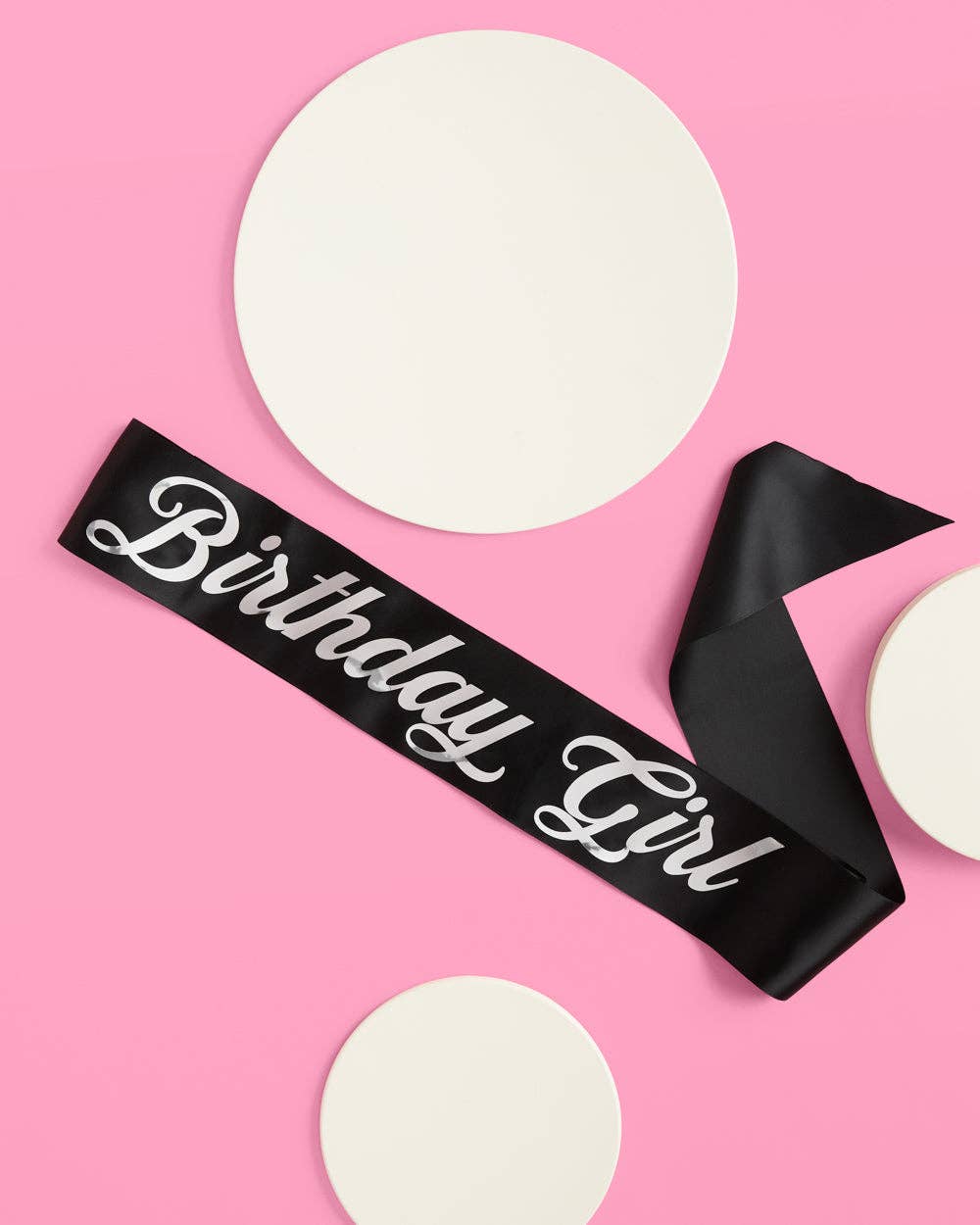 Birthday Girl Chrome Black Sash