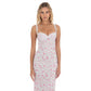 Lace Floral Maxi Dress in White