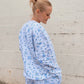 Blue Floral Crewneck