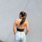 Brown Lace Halter Corset Top