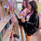 University Mini Black Shorts