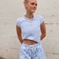 Blue Floral Shorts