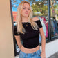 Short Sleeve Off Shoulder Top