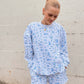 Blue Floral Crewneck