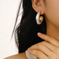 Kinsley 18K Gold Classic Pearl C Hoop Earring