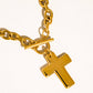 Trinite 18K Gold Non-Tarnish Cross Pendant Necklace