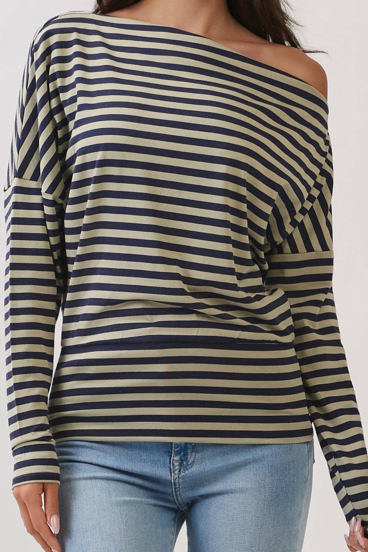 Off The Shoulder Stripe Top