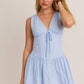 Baby Blue V-Neck Bustier Dress