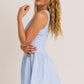 Baby Blue V-Neck Bustier Dress