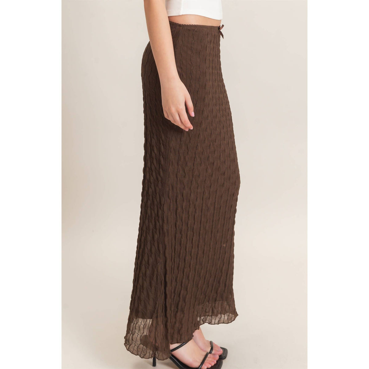Textured Maxi Skirt