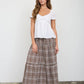 V NECK LADDER LACE PUFF SLEEVE